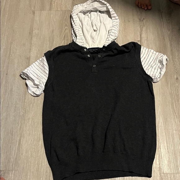 Heritage 1981 Black and White Hooded Sweatshirt - Picture 1 of 2